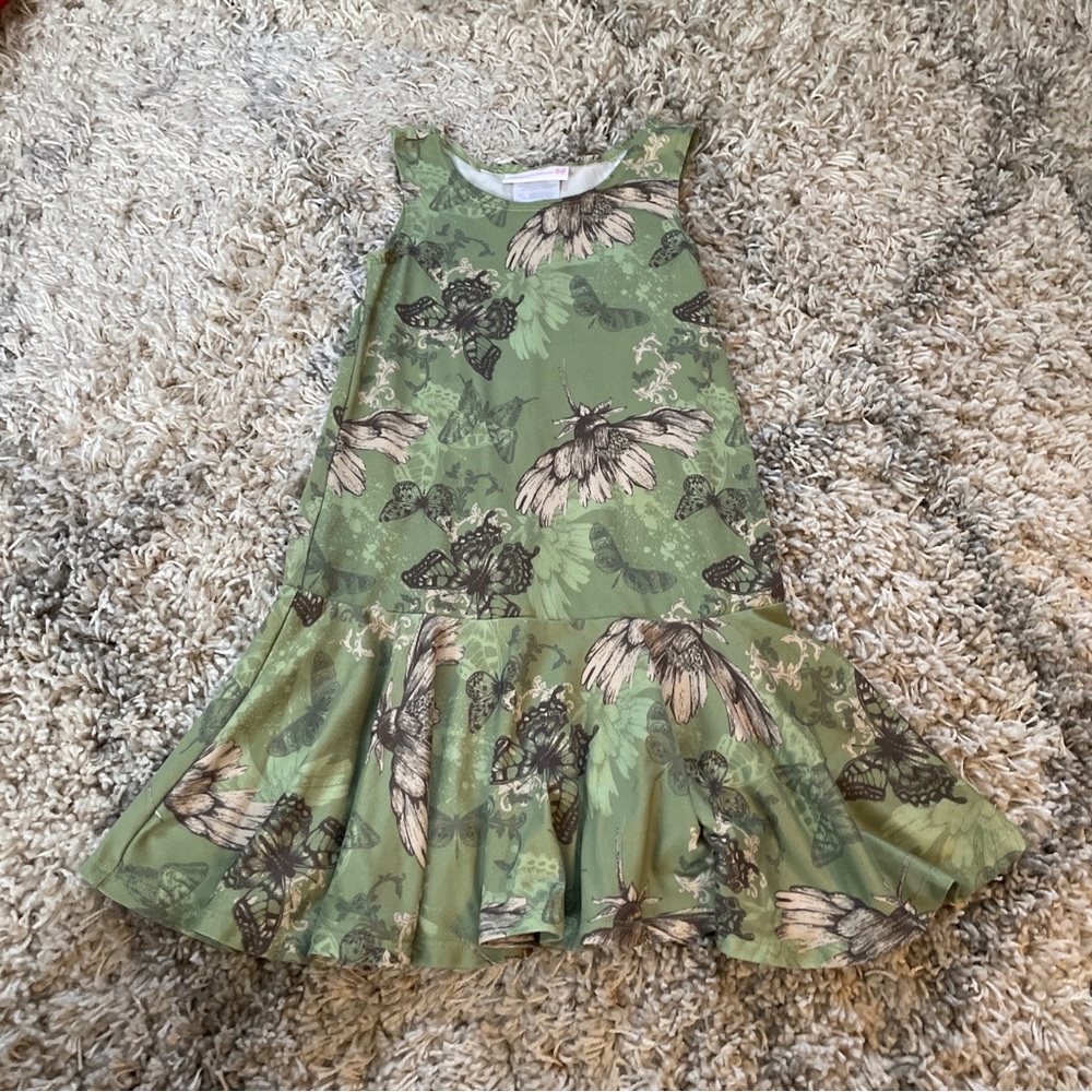 Bonnie Jean Floral Green Dress‎